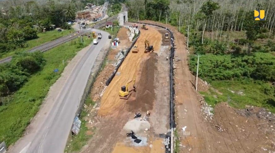 flyover gelumbang, kabupaten muara enim, jalan nasional
