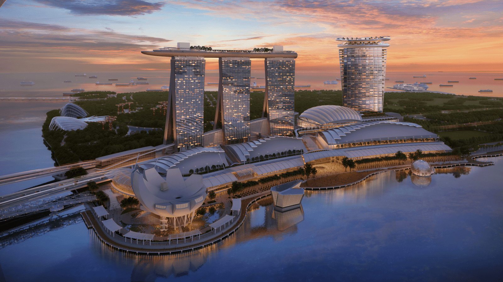 las vegas sands, marina bay sands singapura,