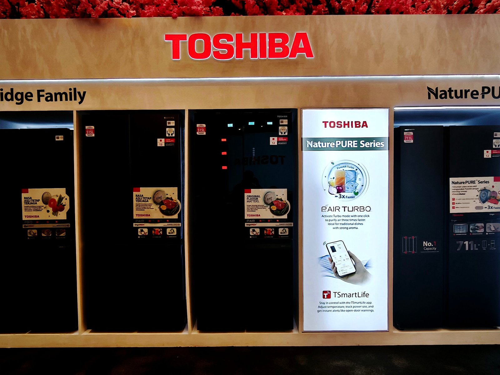 kulkas toshiba kapasitas terbesar, kulkas nature pure series,