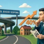 Ilustrasi pembangunan Tol Bogor-Serpong yang memicu lonjakan harga lahan hingga 40 persen dan mengubah strategi pengembang properti di kawasan Jabodetabek selatan.