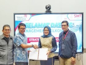 Penandatanganan kerja sama Sinar Mas Land dan Telkom Indonesia untuk pengembangan jaringan 5G BSD City dan infrastruktur fiber optik.