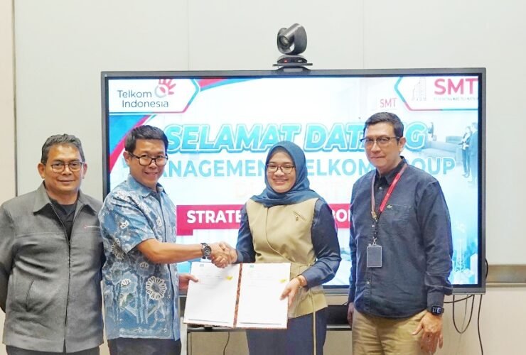 Penandatanganan kerja sama Sinar Mas Land dan Telkom Indonesia untuk pengembangan jaringan 5G BSD City dan infrastruktur fiber optik.