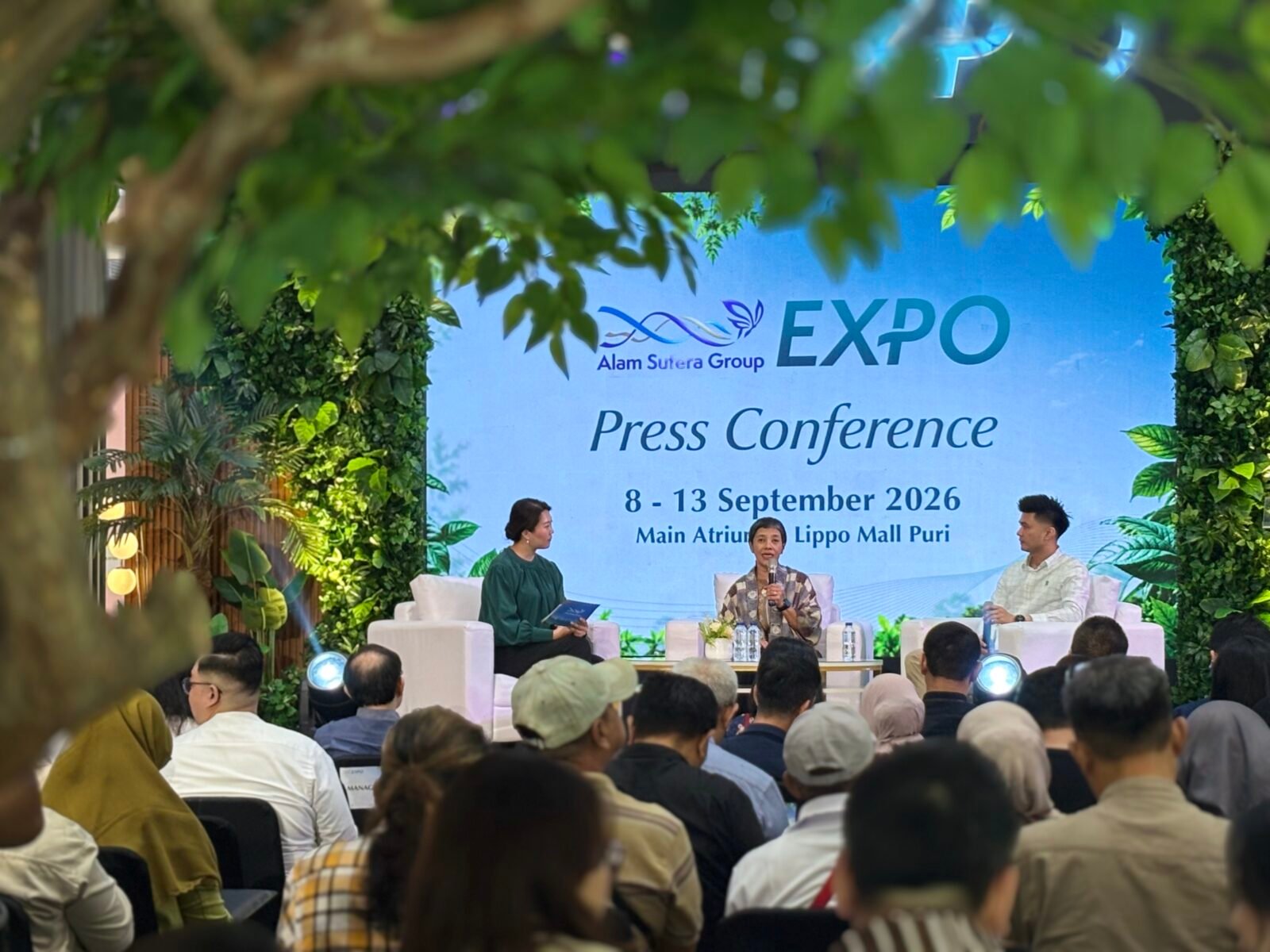 Sales & Marketing Director Alam Sutera Group Lilia S. Sukotjo menyampaikan pemaparan dalam press conference Alam Sutera Group Expo 2026